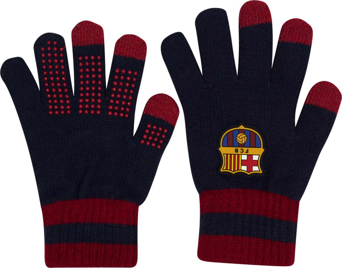 FC Barcelona handschoenen - maat S/M - volwassenen - blauw/rood