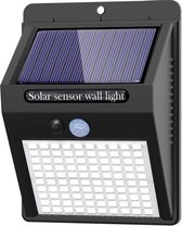 Buiten Lamp Op Zonne-Energie 1(stuk) - Wandlamp Met Sensor - Zonne-Energie - Solar Lamp - Buiten Lamp Op Zonne-Energie - 97 LED's - IP65 - Zwart