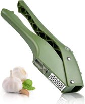 2-in-1 knoflooksnijder, Garlic Press met reinigingsborstel en siliconen knoflookpijpschiller, vaatwasmachinebestendig