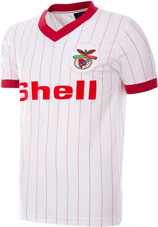 COPA - SL Benfica 1985 - 86 Retro Voetbal Shirt - XS - Wit