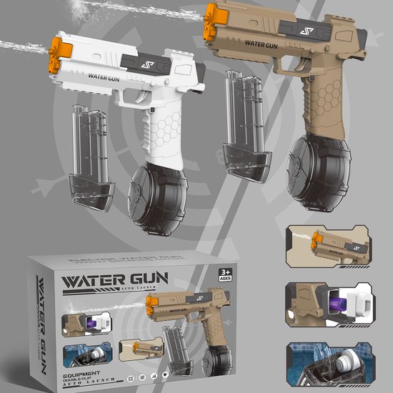 Pistolet à eau avec réservoir de fusil à eau pulvérisant de l'eau à la mitra Blaster Pulvérisation d'eau spatiale spatiale Sprinkler Soaker Pistolets à eau pistolet à eau (cm 24