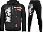 Exclusieve Heren Joggingpak - Muhammad Ali Sport Set - Zwart