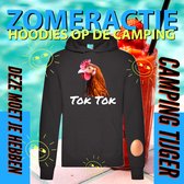 Hoodie camping - Grappige Hoodie tok tok - Hoodie Zwart - Maat XXXl