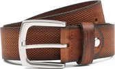 Riem Leer Cognac Bruin - Suitable - Taille maat 105cm - Leer - Dames & Heren riem Melange,Effen