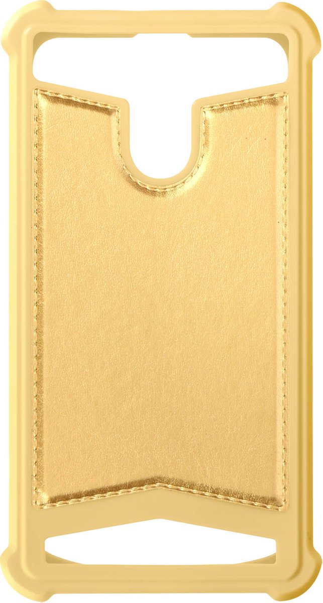 Avizar Hoes Universele lederen stijl voor 5,3 Smartphone, Goud