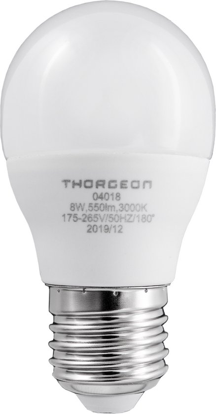 Thorgeon LED Light bulb 8W E27 P45 3000K 550lm
