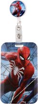 Porte-badge - Porte-cartes de travail - Spiderman - Vertical incl cordon de serrage assorti - bleu avec rouge - porte-cartes avec clip - Porte-cartes - Spider man