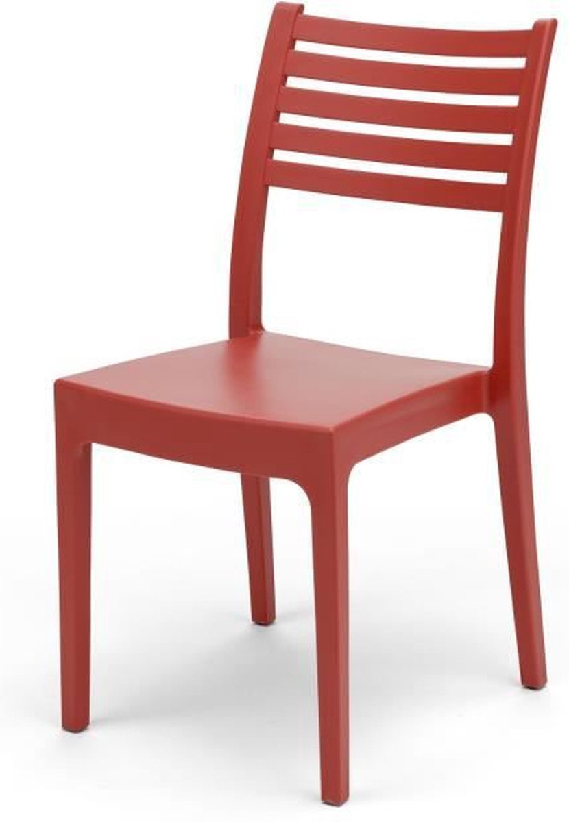 Set van 4 Olimpia Areta Garden stoelen - 52 x 46 x H 86 cm - rood