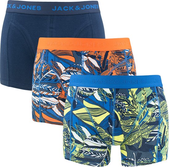 Jack & Jones Boxershorts Heren Trunks JACTROPICALLY Print 3-Pack - Maat S