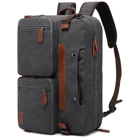 Laptoptas 2 in 1 Laptop Rugtas Schoudertas voor 17.3 inch laptop ...