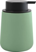 MSV Zeeppompje/dispenser Malmo - Keramiek - groen/zwart - 8,5 x 12 cm - 300 ml