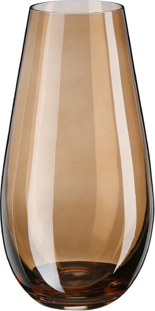 Inge Christmas goods Bloemenvaas New York - transparant bruin - glas - 24 cm
