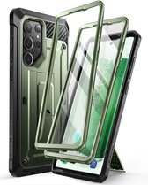 Supcase Backcase hoesje Geschikt Voor Samsung Galaxy S23 Ultra - Met en zonder screen protector - Groen