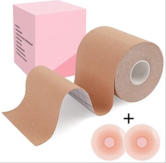 Tape geschikt voor borsten - Fashion tape - Plak BH - BH Tape - Borstentape - 5 meter - Pijnloos verwijderen