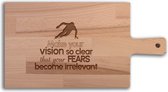 Serveerplank Schaatsen Make Your Vision So Clear That Your Fears Become Irrelevant - Alle sporten - Hapjesplank - Borrelplank hout - Kaasplank - Verjaardag - Jubilea - Housewarming - Cadeau voor vrouw - Cadeau voor man - Keuken - 36x19cm -