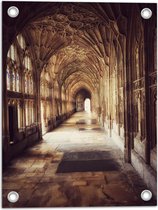 Tuinposter – Gangen van Kathedraal van Gloucester, Engeland - 30x40 cm Foto op Tuinposter (wanddecoratie voor buiten en binnen)