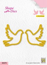SD278 Nellie Snellen Shape Die Doves - snijmal duiven - huwelijk trouwen
