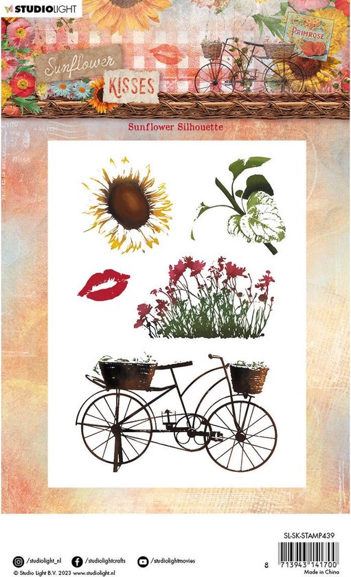 Studio Light Sunflower Kisses Clear Stamp Sunflower Silhouette