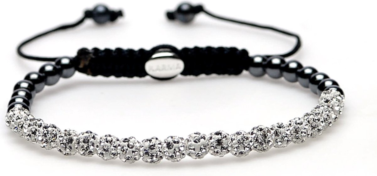 Karma Armband Spiral White Crystal