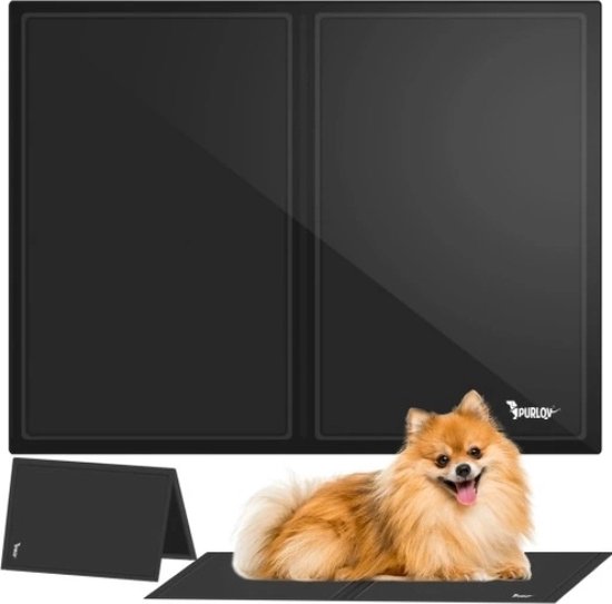 Ilso koelmat huisdier 90 x 50 cm - hond - koeling - coolmat - kat - knaagdier - zwart