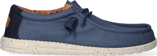 HEYDUDE Wally Washed Canvas Heren Instapper Navy