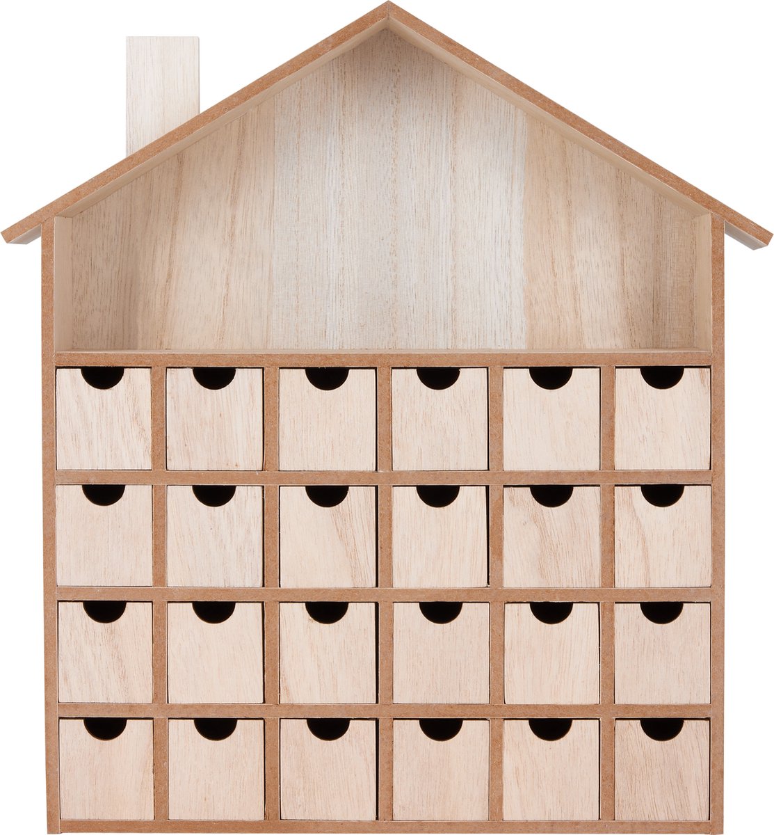 BRUBAKER Herbruikbare Adventskalender te Vullen met 24 Lades - DIY Kerstkalender om te Schilderen, Knutselen en Zelf te Ontwerpen - Blanco - 33,3 cm Hoog — afbeelding 6