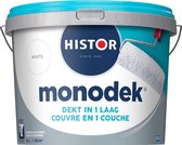 Bol.com Histor Monodek Muurverf Mat - Dekt in 1 Laag - Afwasbaar - Geschikt voor Binnen - 5L - Wit aanbieding