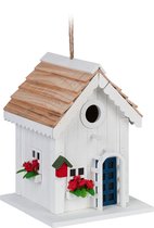 Nichoir décoratif Relaxdays - décoration de nichoir d'oiseau - cadeau suspendu de boîte d'oiseau