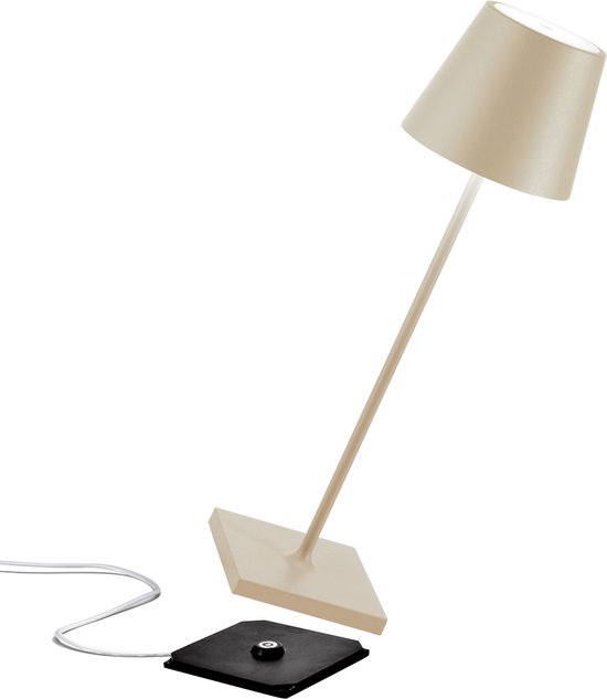 Zafferano Poldina tafellamp buiten - LED dim - 3000K - Ø 11.0cm - H 30.0cm - IP54 - USB oplaadpunt