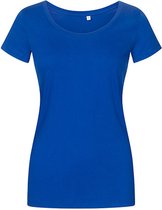 Women's T-shirt met ruime ronde hals Azuur - 3XL