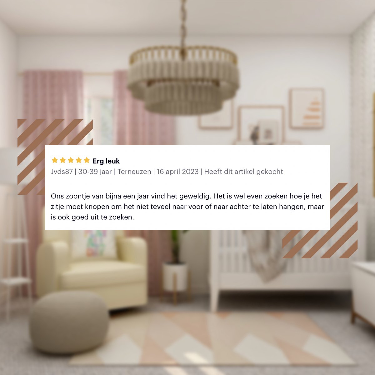 Luxe houten 3 in 1 beige/bruine meegroei baby schommel en Kinder schommel – Baby swing – Schommel die meegroeit met je kindje - Schommelstoel - Schommels - Handgemaakt — afbeelding 11