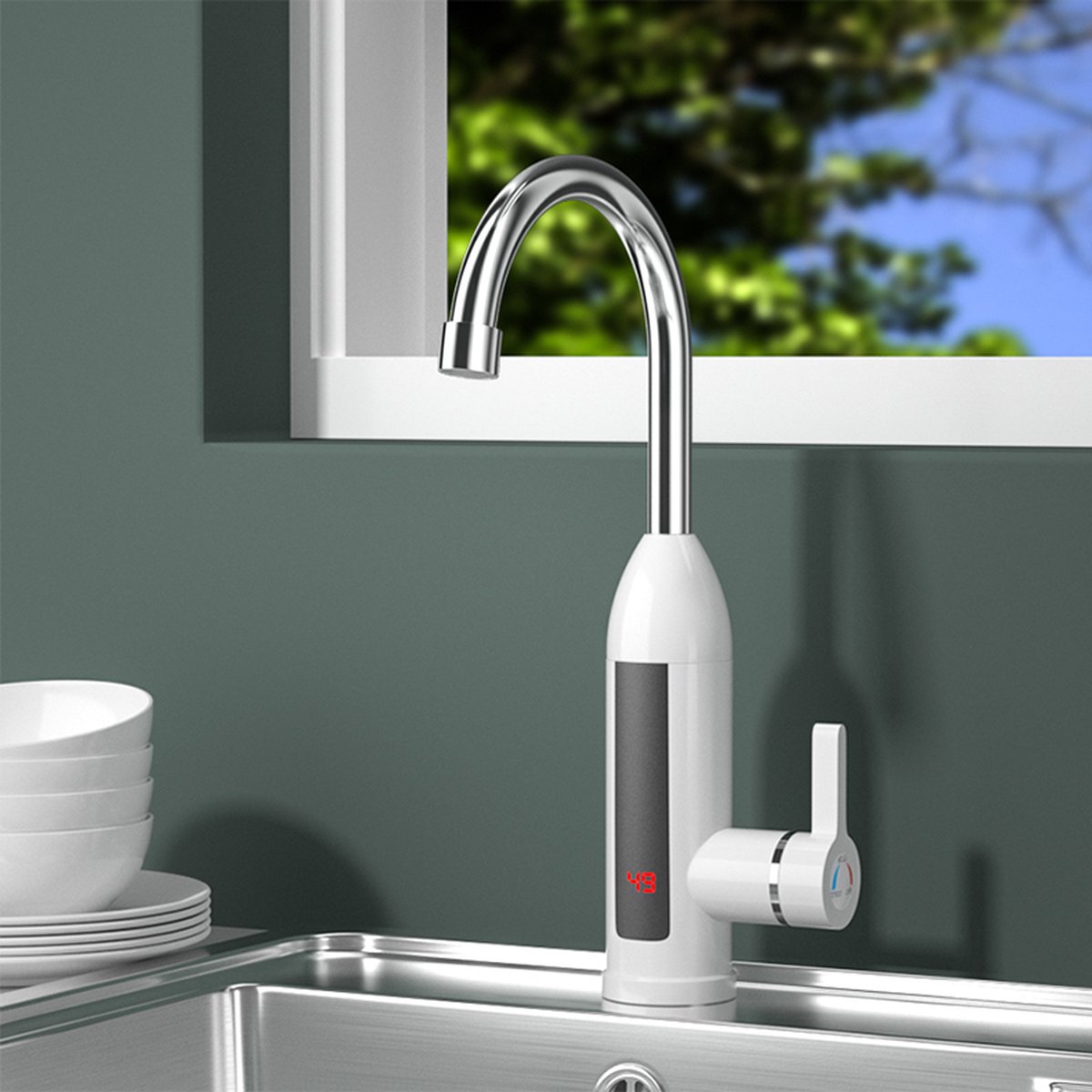 Elektrische Tankless Boiler Mini Design Roestvrij Staal 220V 3400W Frequentie Conversie Constante Temperatuur Boiler Elektrische Tankless Boiler Mini Design Roestvrij Staal 220V 3400W Frequentie Conversie Constante Temperatuur Boiler