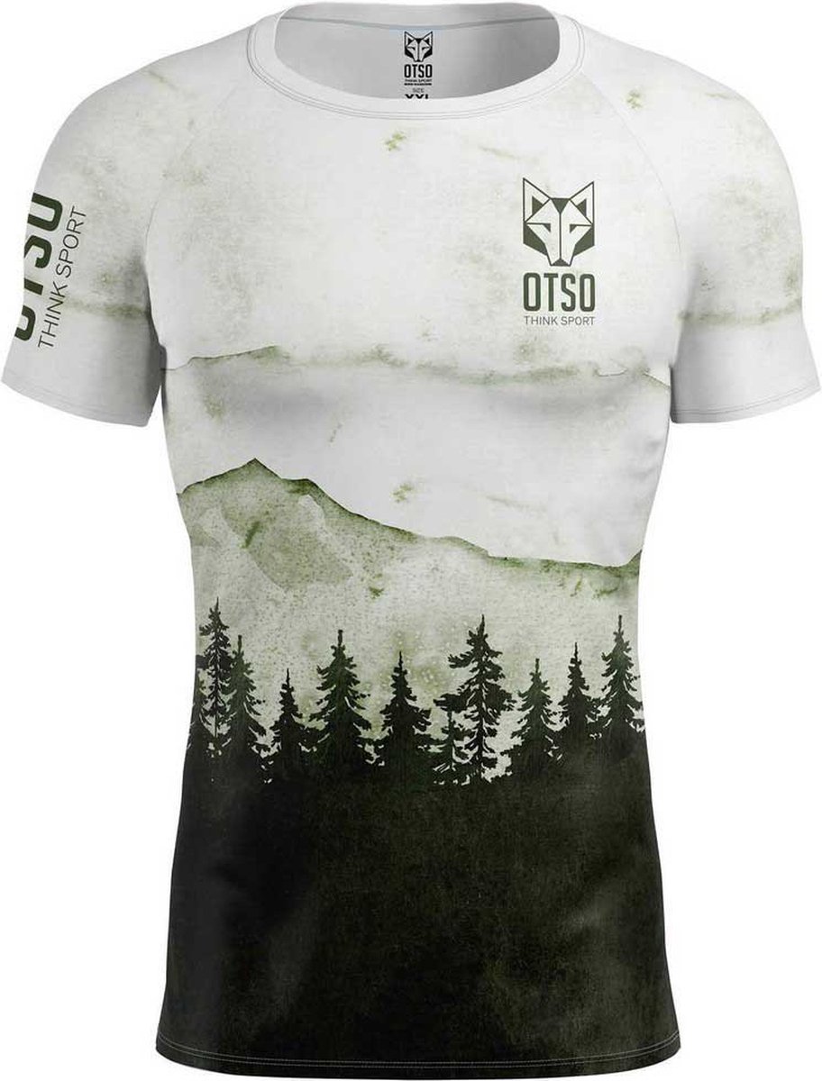 OTSO T-Shirt Korte Mouw T-Shirt Heren - Green Forest - XL