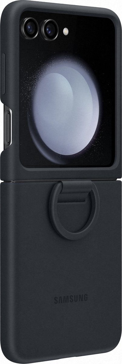 Silicone Case with Ring geschikt voor Samsung Galaxy Z Flip5 - Indigo