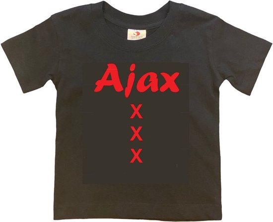 Amsterdam Kinder t-shirt | AJAX XXX | Verjaardagkado | verjaardag kado | grappig | jarig | Amsterdam | Ajax | cadeau | Cadeau | Zwart/rood | Maat 122/128