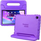 HappyCase Housse de Tablette Kinder Convient pour Lenovo Tab M10 Plus Gen 3 (10.6) | Couverture adaptée aux enfants | Couvercle de protection | Couverture pour enfants | avec poignée et support | Violet