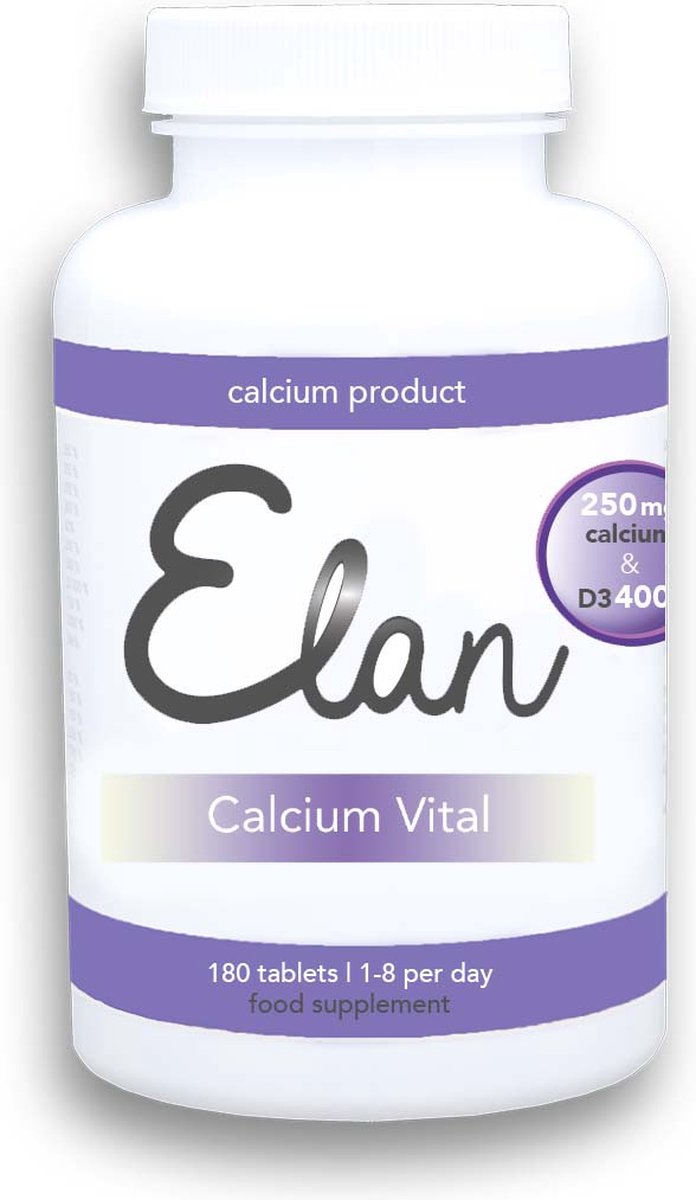 Goedkoopste Calcium Vital tabletten - 180 Calcium Vital tabletten in de vorm van citraat (250 mg) met vitamine D3 (10 mcg) voor een betere opname van calcium