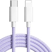 Cabletech - Câble USB C - USB C vers Thunderbolt - Chargeur Rapide - Tressé - 1.5M - Violet
