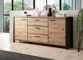 Dressoir Aktiv Eiken Zwart 180-cm