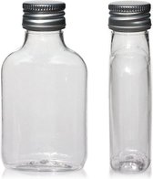 Plastic Fles 100 ml 10 stuks Inclusief Sluitseal | Past in brievenbusdoos | Kleine Plastic Fles | Plastic Fles voor Reizen | Plastic fles voor saus | 100 ml Flesje met Dop | Flesje voor Drank |