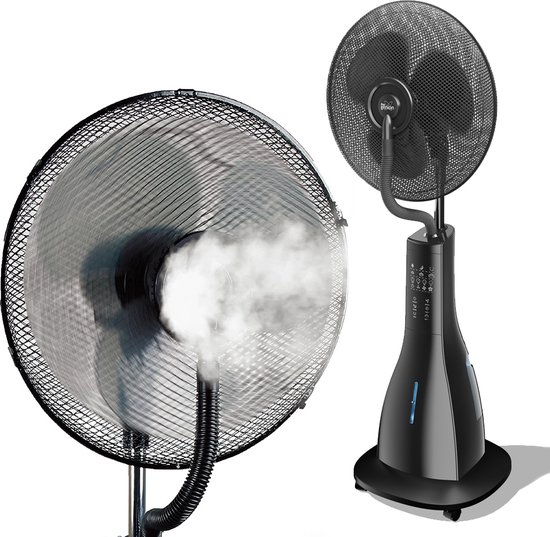 Luxe ventilator met waternevel 3 standen, rotatie, timer, afstandsbediening, stil, Progenion PR-40RA