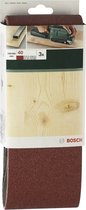 Bosch - Jeu de 3 bandes abrasives pour ponceuses à bande, qualité rouge 150, non perforées, tendues