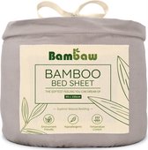 Bamboe Hoeslaken | 1-Persoons Eco Hoeslaken 90cm bij 200cm | Grijs | Luxe Bamboe Beddengoed | Hypoallergeen Hoeslaken | Puur Bamboe Viscose Rayon Hoeslaken | Ultra-ademende Stof | Bambaw