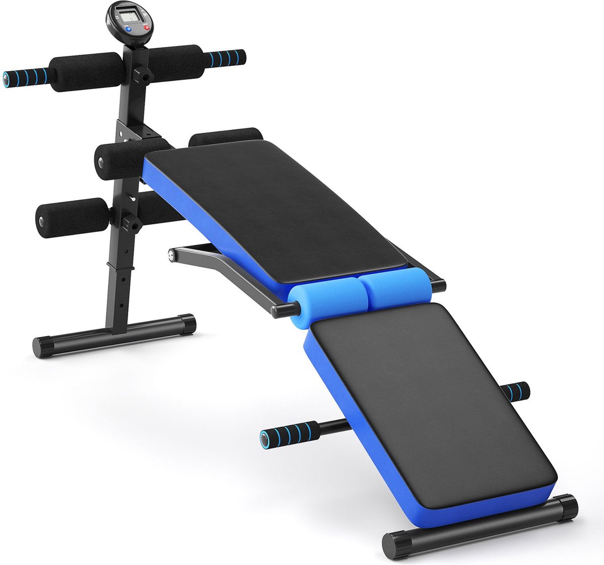 Homcom banc de musculation banc de musculation pliable réglable machine  d'exercice à