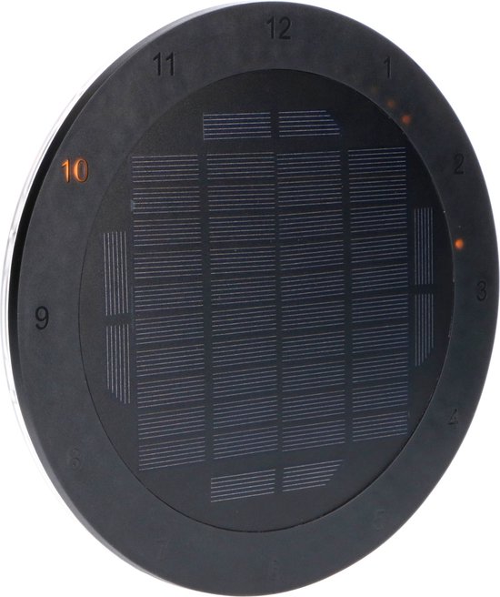 Solar klok voor buiten met sensor - Automatisch aan/uit - Waterdicht - Buitenklok
