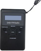 Bluetoolz® - BT-C6 CE- Handige compacte oplaadbare Portable DAB+ Radio met FM en inclusief set oortjes en draagkoord, ca. 15 uur speeltijd