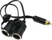 DIN Hella Powerlet Plug naar 2x Sigarettenaansteker Adapter - Boot en Motor Splitter - 30cm