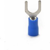 Faston Vorkstekker 4.5mm - Blauw - Kabelschoen - per 5 stuk(s)