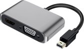 Carte vidéo externe Convertisseur Mini DisplayPort vers HDMI+VGA - PHV3 - 1080p - Convient pour Apple, Thinkpad X1, Surface Pro