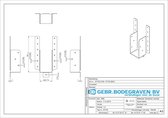 GB Raveeldrager met strip 59 x 110 (Houtmaat 59 x 121 / 146) SV